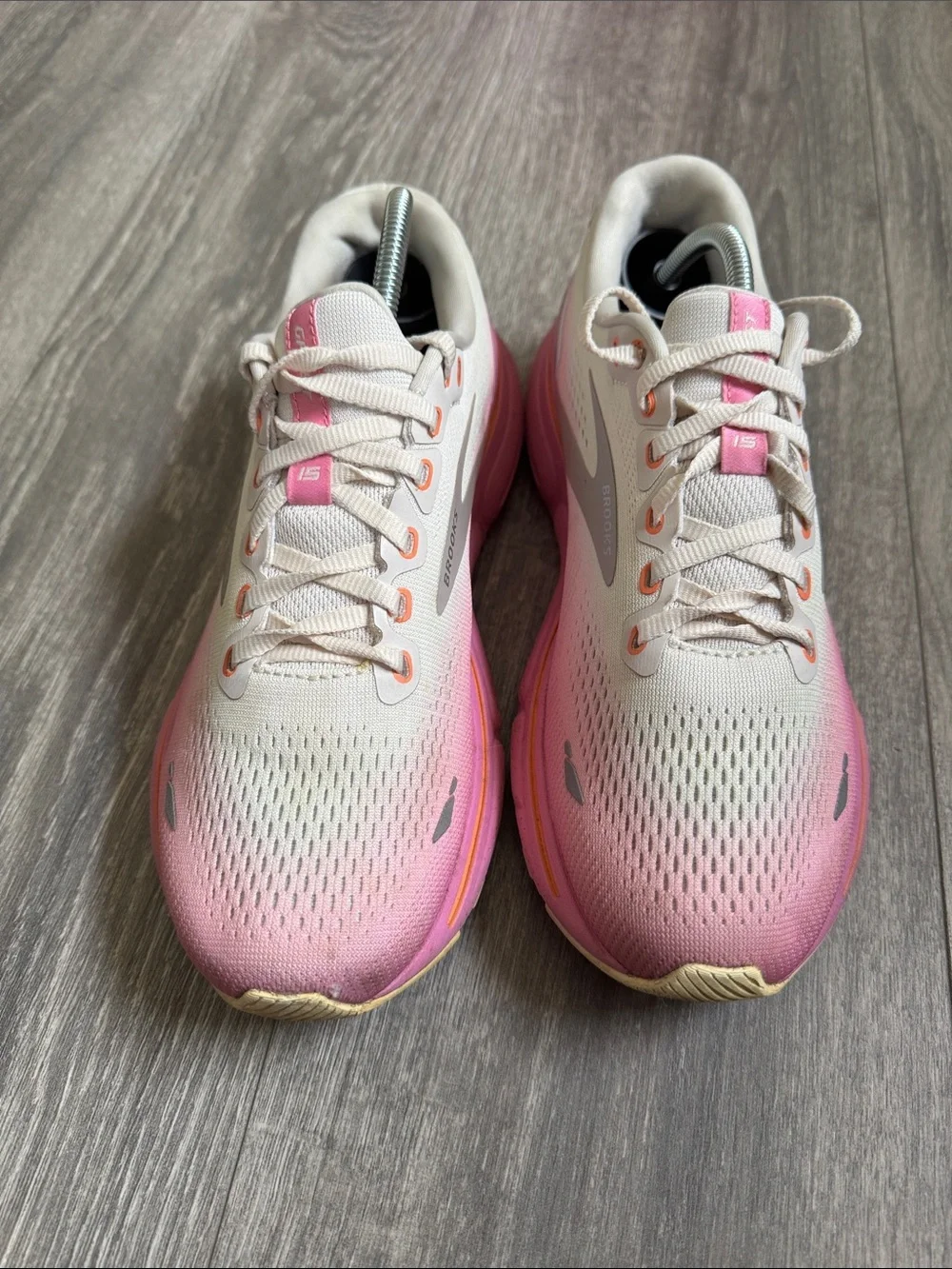 Brooks Ghost 15 Women’s Pink Ombre Running Sneakers